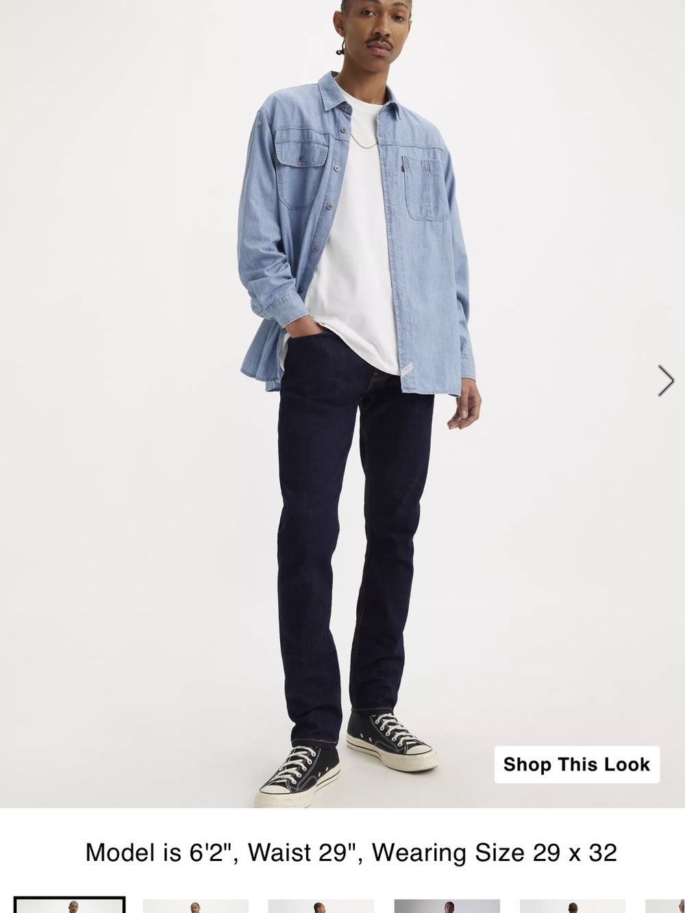 Levi's 512 Slim tapered Fit Jeans in Dark rinse contrast stiching